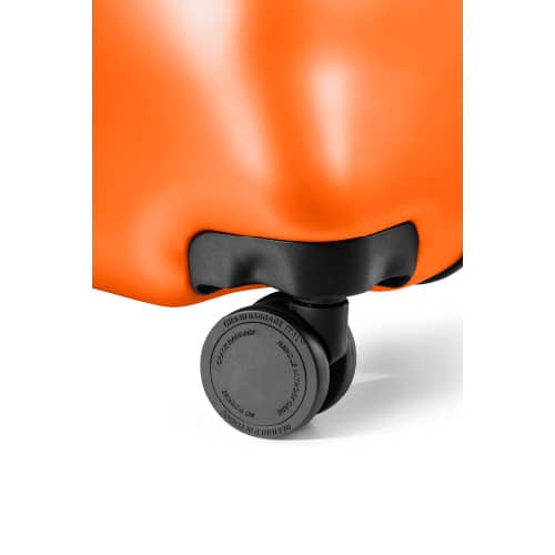[1-3泊] クラッシュバゲージ アイコンコレクション 35L オレンジ 4輪 CRASH BAGGAGE 走行性と静音性に優れたラバーホイール。安定したダブルキャスターで快適な走行を実現。